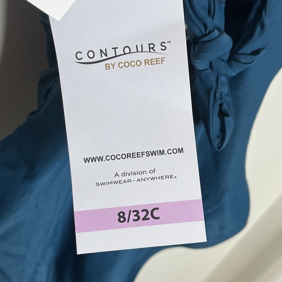Contours By Coco Reef Shapemaker One Piece Swimsuit Lapis Blue Womens 8 32C - Picture 13 of 15